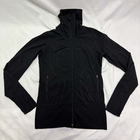 lululemon athletica Jackets & Blazers - Lululemon In Stride Full Zip High Collar Jacket No Size Dot Approx 4 Black